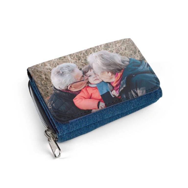 Personalised purse - Small - Denim personalised purse – small – denim