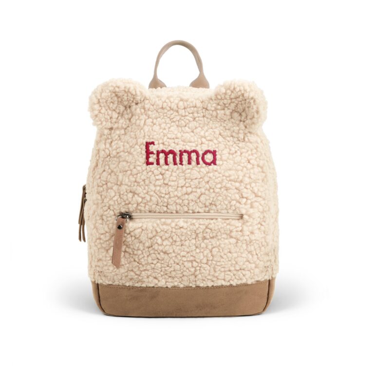 personalised teddy backpack – toddler – beige