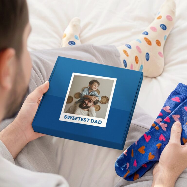 personalised socks gift box – 2 pairs of socks – 43/46