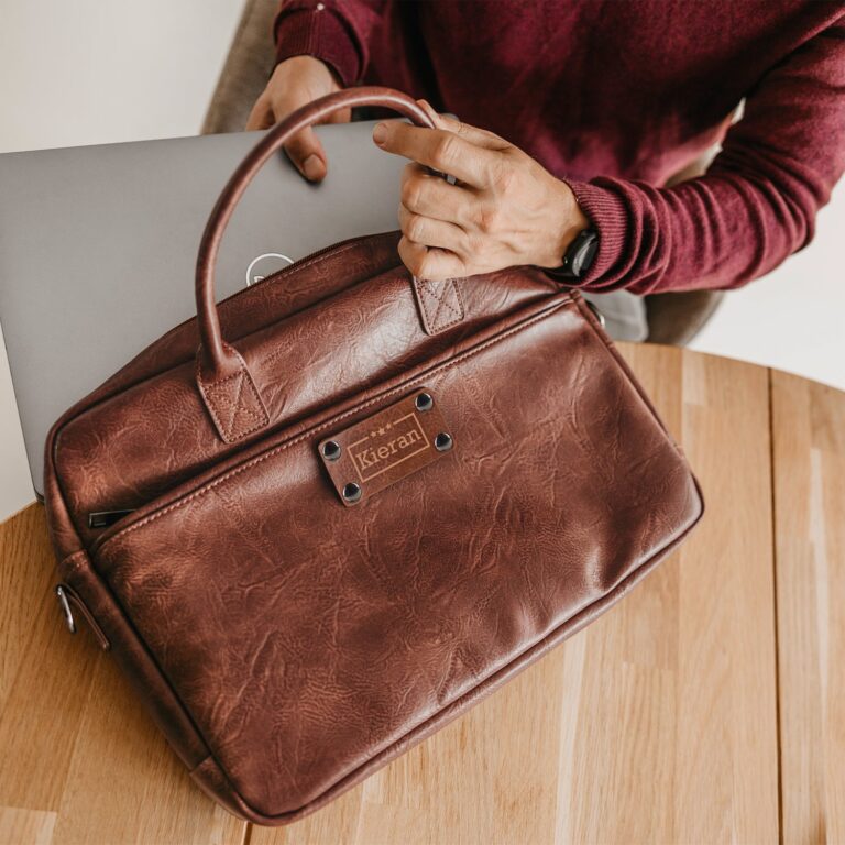 Personalised PU leather laptop bag personalised pu leather laptop bag