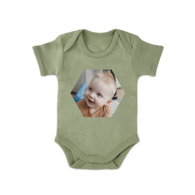 babygrow – printed – short sleeves – green – 50/56