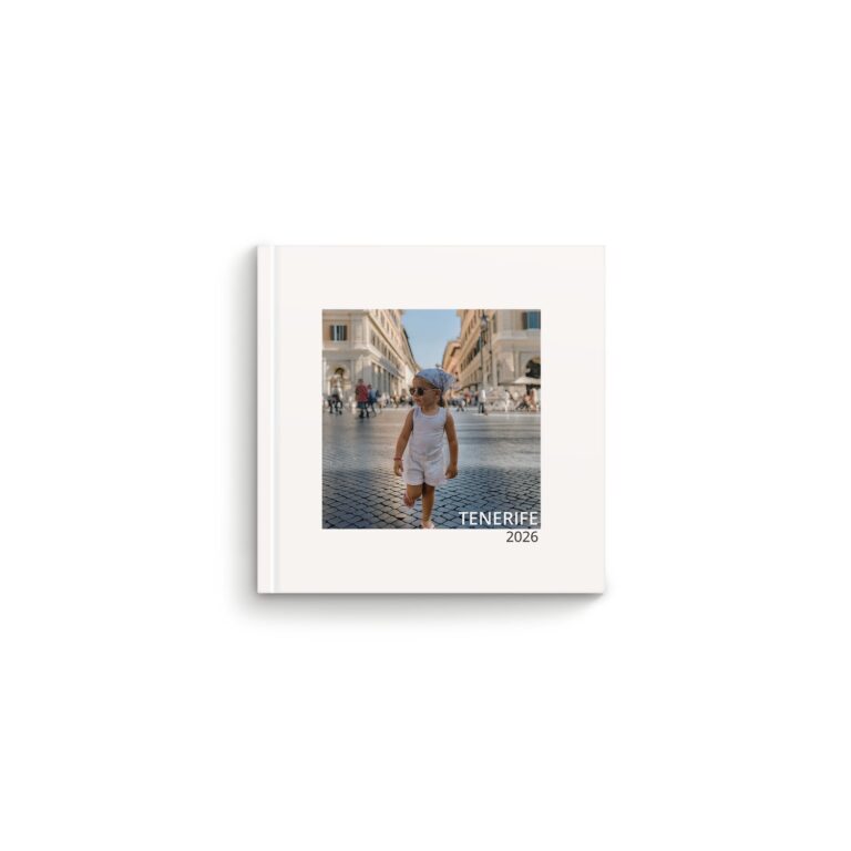 personalised photo album – 14.5 x 14.5 cm – hardcover – holiday – from 28 pages