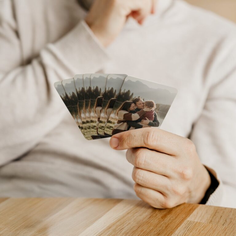 photo card deck printed back