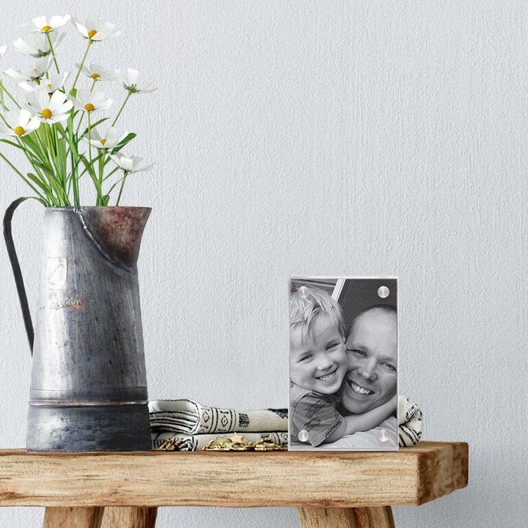 personalised photo print – transparent acrylic block – 4.5 x 7 cm