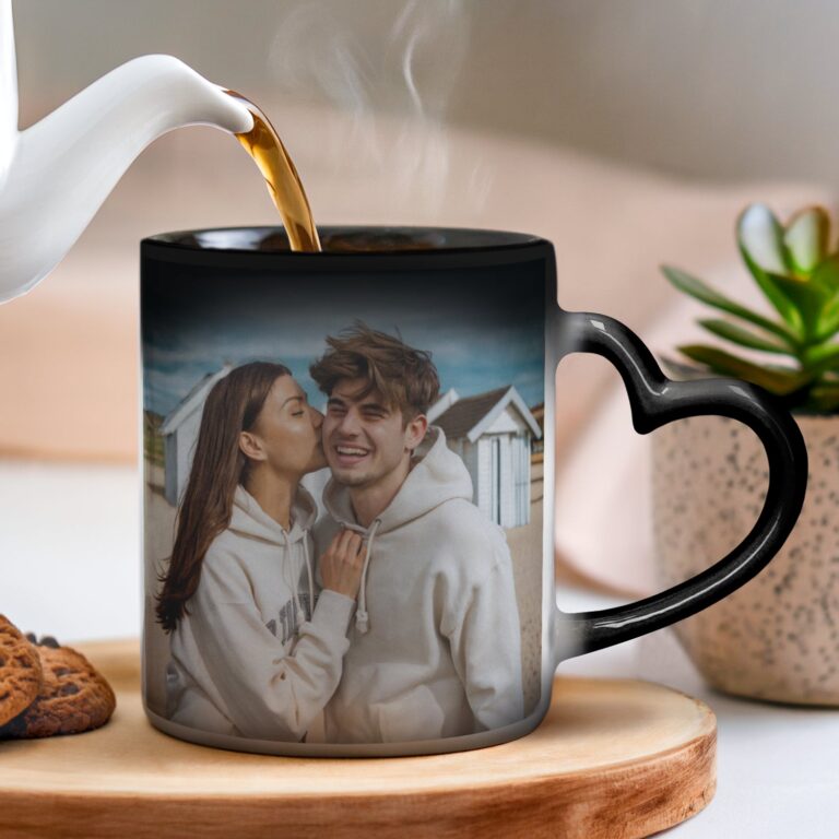 personalised mug – magic – heart shaped handle