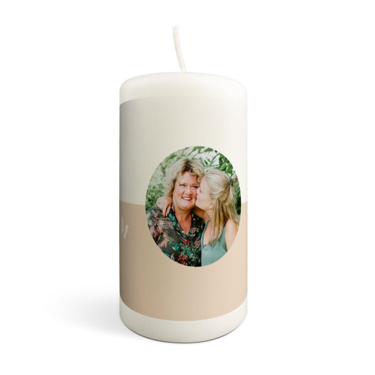 personalised candle – 13 x 7 cm