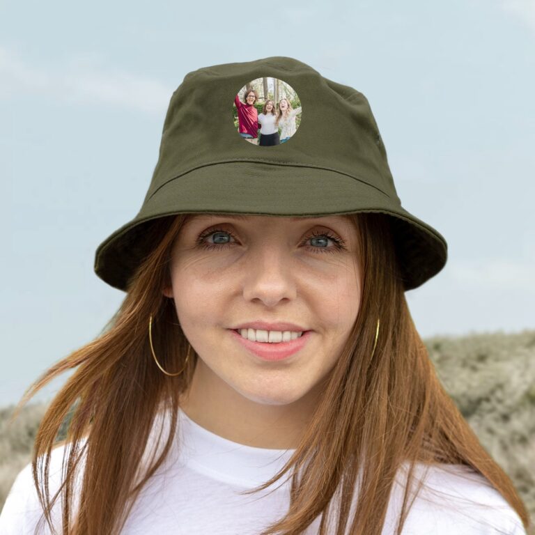 personalised bucket hat – green