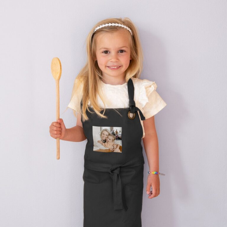 personalised children's apron – black
