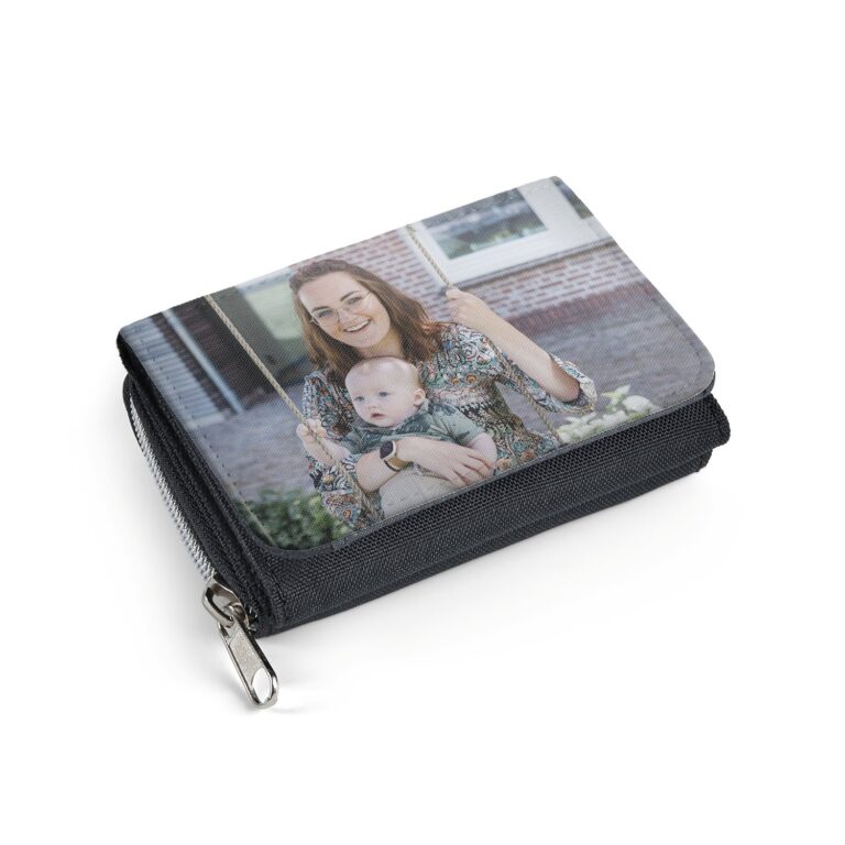 personalised purse – small – black
