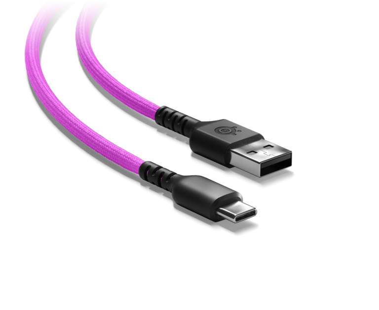 steelseries aerox 3 super mesh cable a to c – purple – 1.8 m