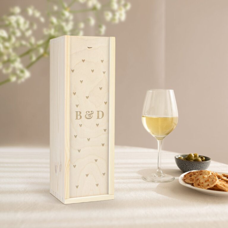 personalised wooden case – engraved – single