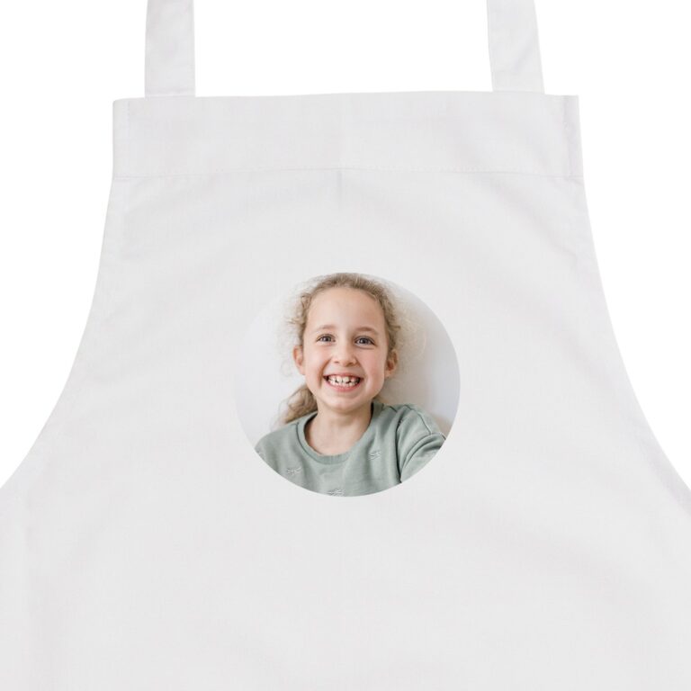 personalised children's apron – white