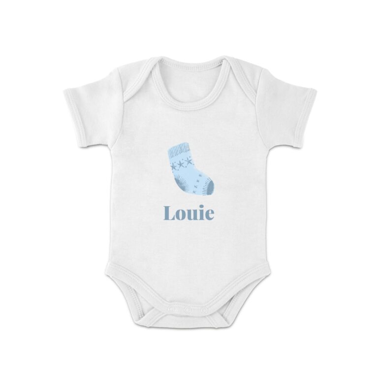 my first christmas babygrow – printed – short sleeve – white – 86/92