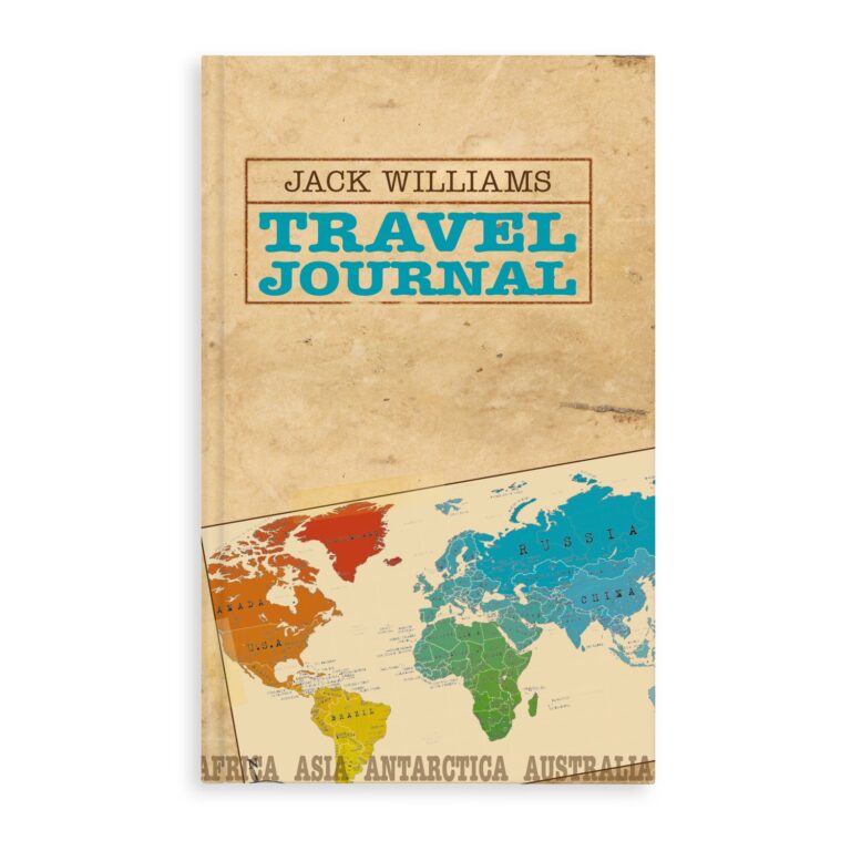 Personalised travel journal - Hardcover personalised travel journal – hardcover