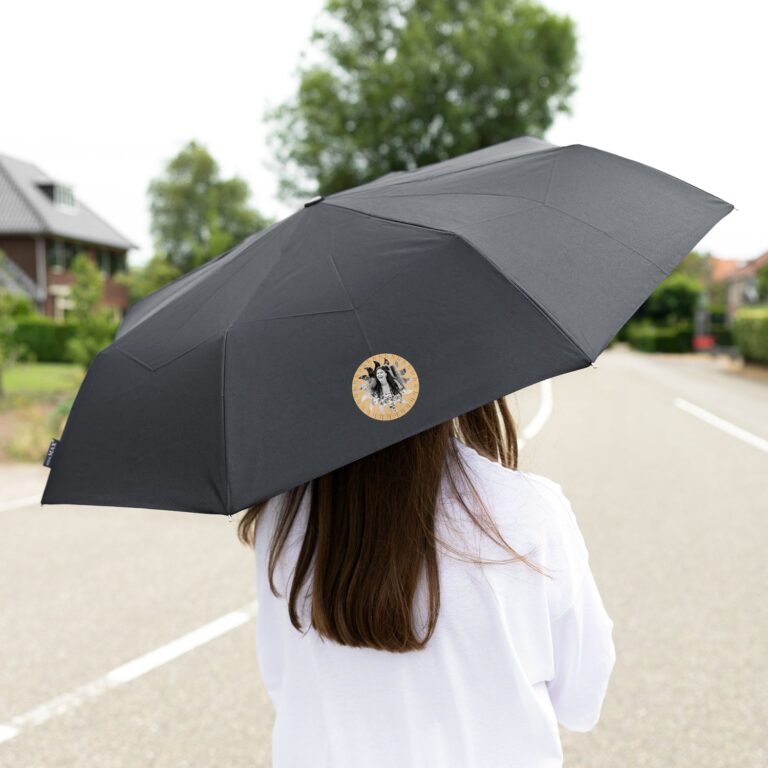 personalised pocket umbrella – black