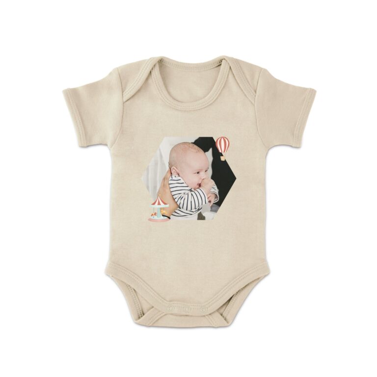 babygrow – printed – short sleeves – beige – 86/92