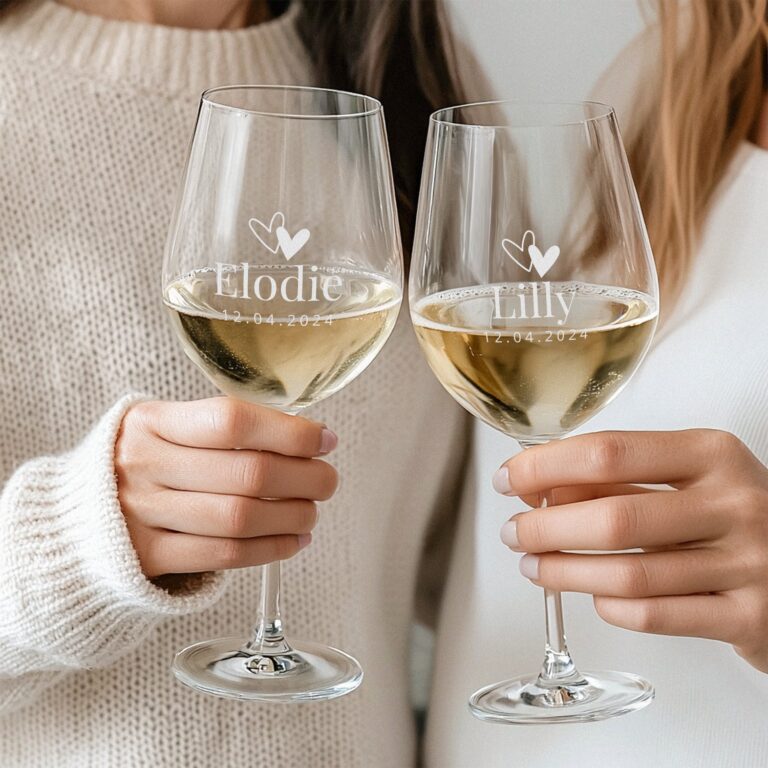 Personalised White Wine Glasses - 2 pcs personalised white wine glasses – 2 pcs