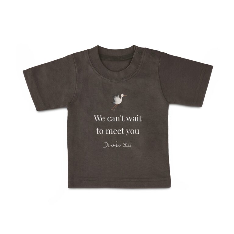 baby t shirt – printed – short sleeves – antracite – 62/68