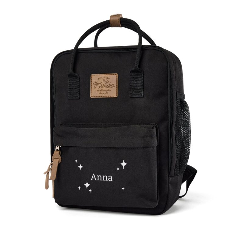 personalised backpack – children – black