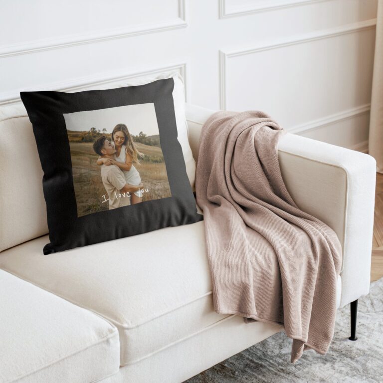 Personalised cushion - Black - 40 x 40 cm personalised cushion – black – 40 x 40 cm