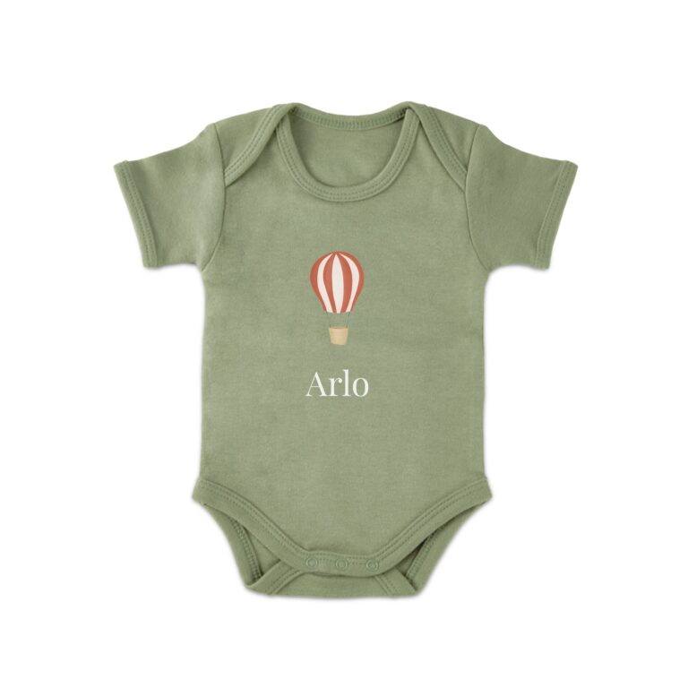 babygrow – printed – short sleeves – green – 86/92