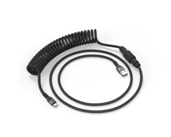 coiled cable: black