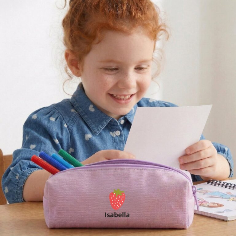 Personalised pencil case - Lilac personalised pencil case – lilac