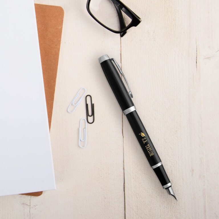 Personalised fountain pen - Parker - IM - Black - Left-handed personalised fountain pen – parker – im – black – left handed