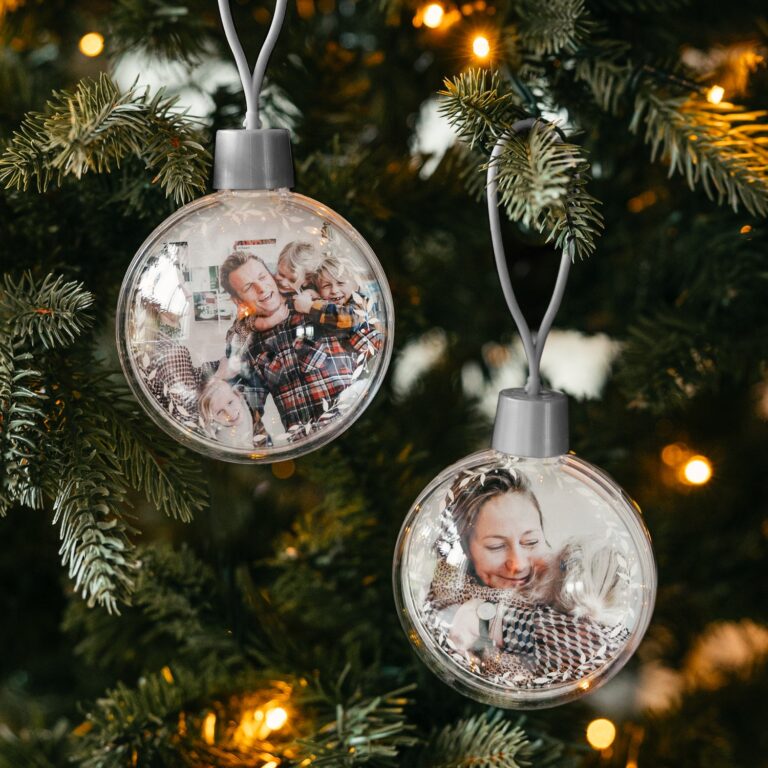 personalised christmas baubles – acrylic – 2pcs