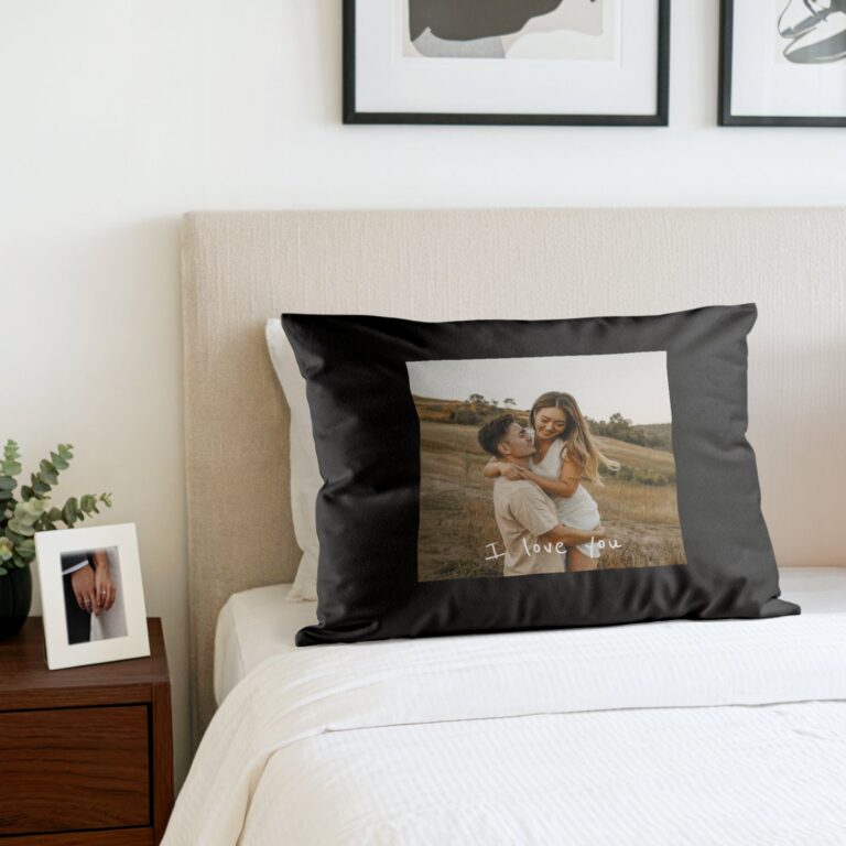 Personalised cushion cover - Black- 50 x 60 cm personalised cushion cover – black 50 x 60 cm