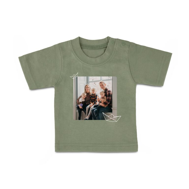 baby t shirt – printed – short sleeves – green – 86/92