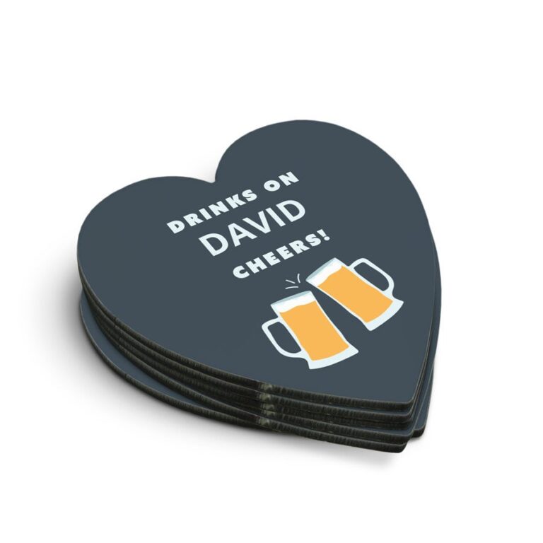 Premium Photo Coaster- Hardboard - Heart - 6 pieces premium photo coaster hardboard – heart – 6 pieces