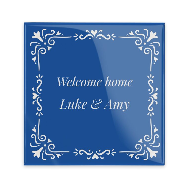 personalised decorative tile – ceramic – proverb – 15 x 15 cm