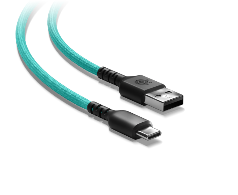 SteelSeries Aerox 3 Super Mesh Cable A to C - Blue - 1.8 m steelseries aerox 3 super mesh cable a to c – blue – 1.8 m