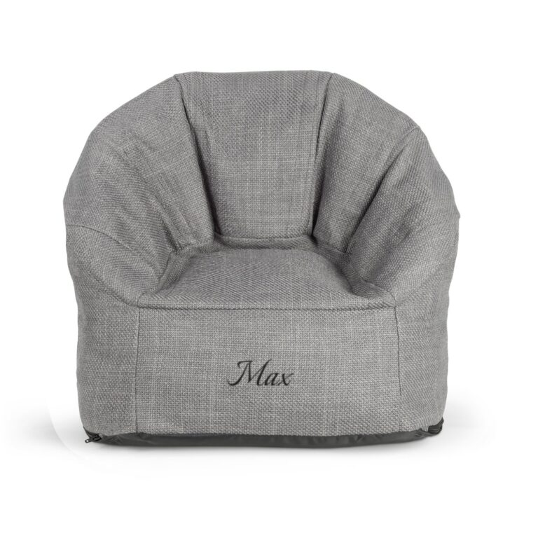 personalised children's chair – grey – embroidered