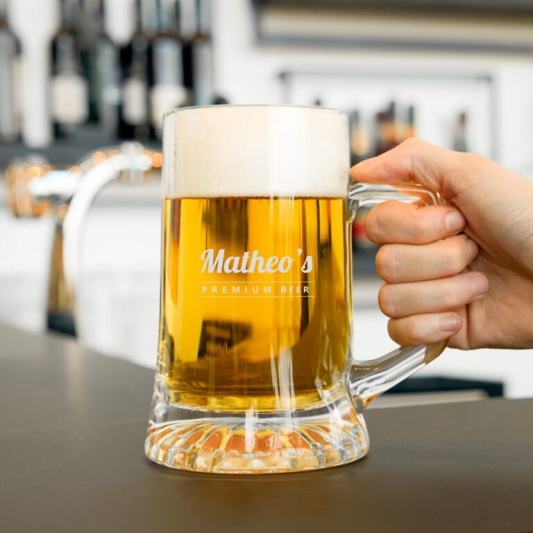 Engraved glass tankard - 4 pcs engraved glass tankard – 4 pcs