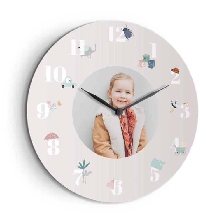 personalised children's clock – large (hardboard)