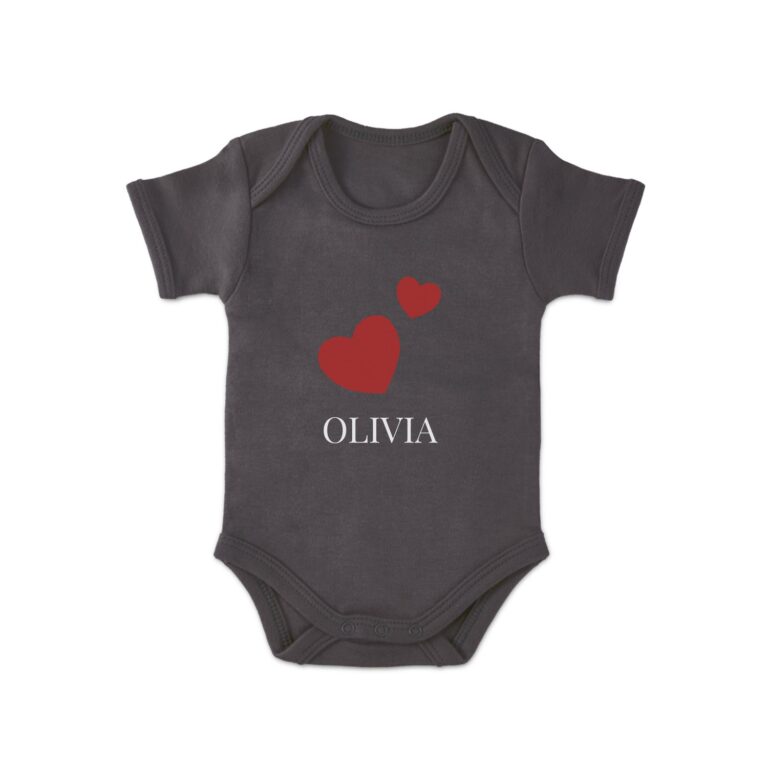 babygrow – printed – short sleeves – antracite – 50/56