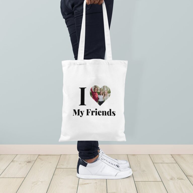Personalised tote bag - White personalised tote bag – white
