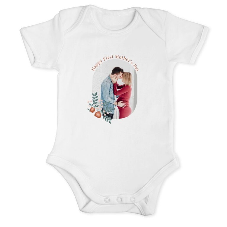 Personalised baby babygrow - My first Mother's Day - White - 74/80 personalised baby babygrow – my first mother's day – white – 74/80