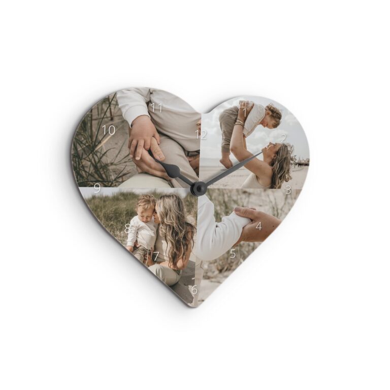 personalised heart clock – small (hardboard)