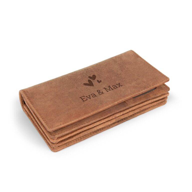 personalised leather purse