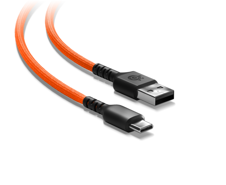 steelseries aerox 3 super mesh cable a to c – orange – 1.8 m