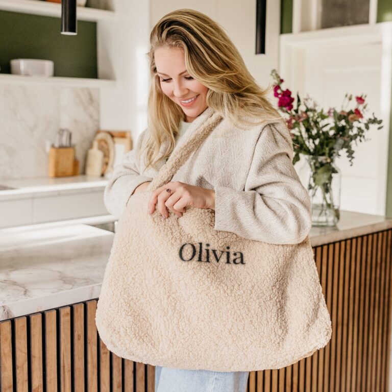 personalised teddy tote bag