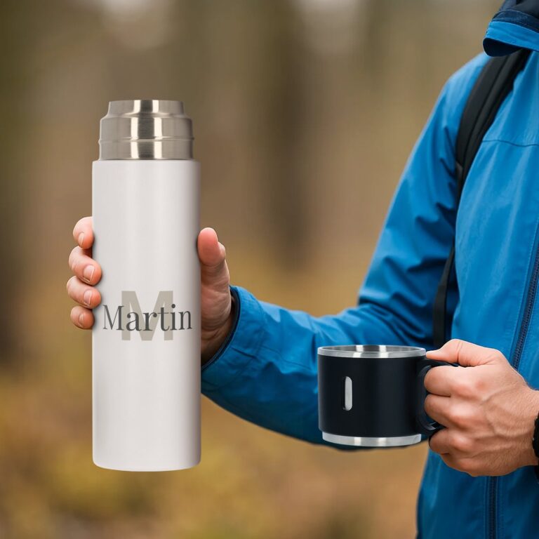 flask with cup – personalised – 500 ml