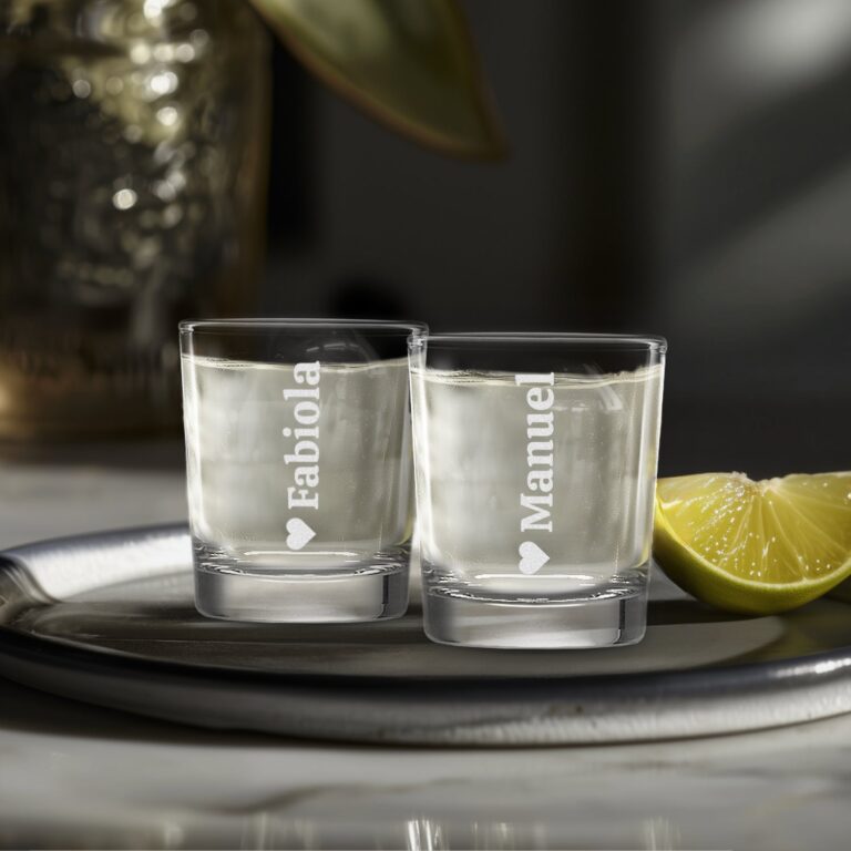 Personalised shot glass - Engraved - 2 pcs personalised shot glass – engraved – 2 pcs