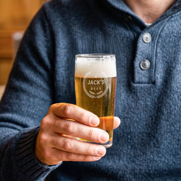 engraved mini beer glass – 1 pc