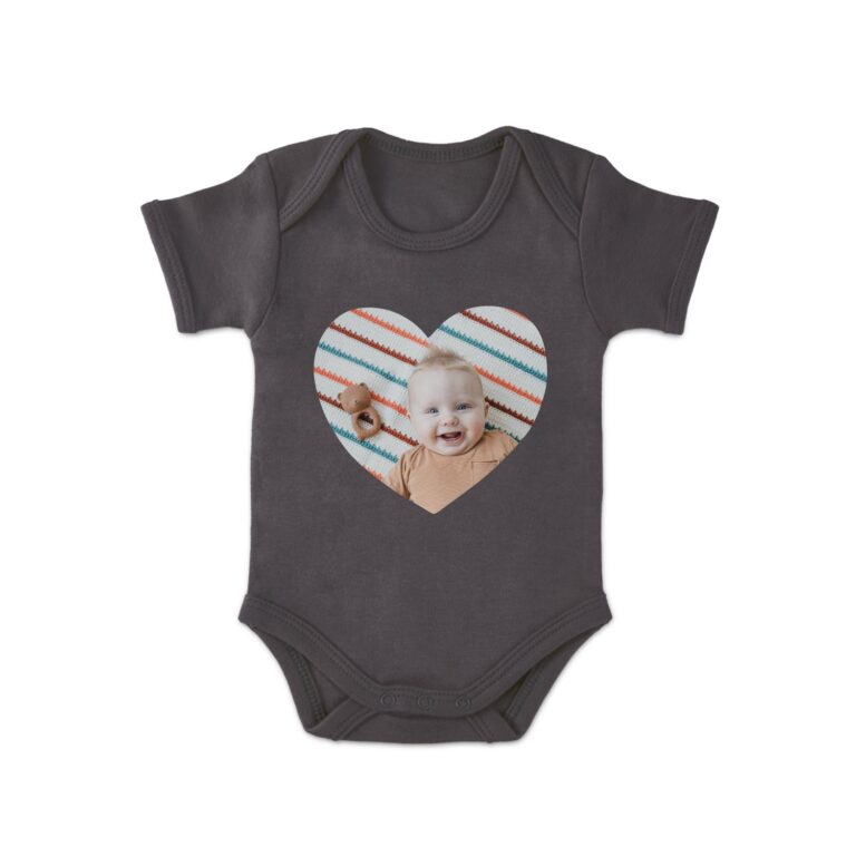 babygrow – printed – short sleeves – antracite – 74/80