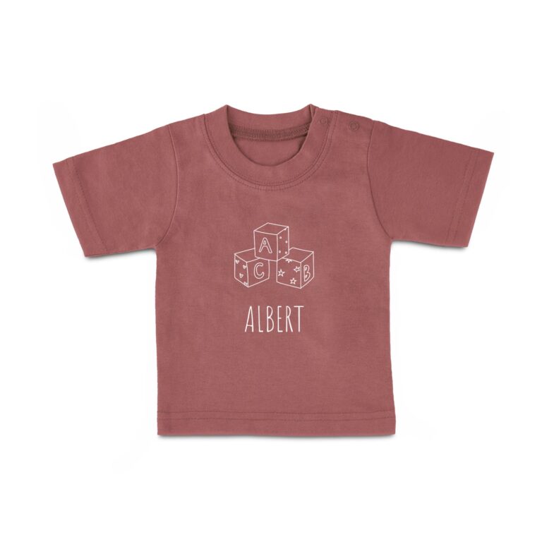 baby t shirt – printed – short sleeves – pink – 74/80