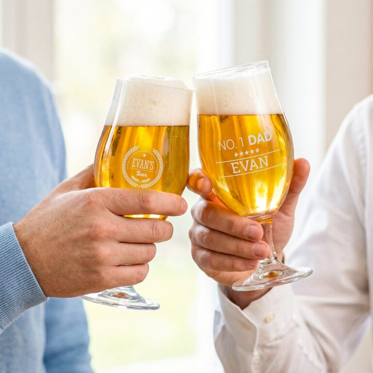 personalised beer glasses – 2 pcs